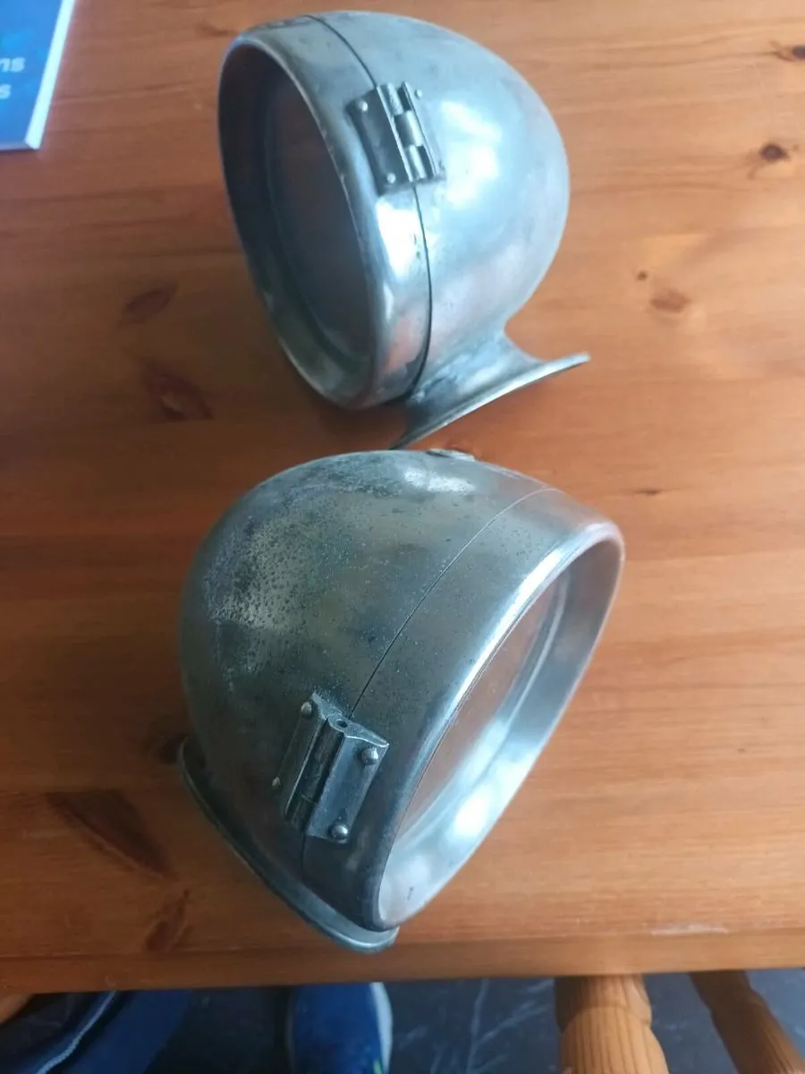 Nickel vintage car lamps - Image 1