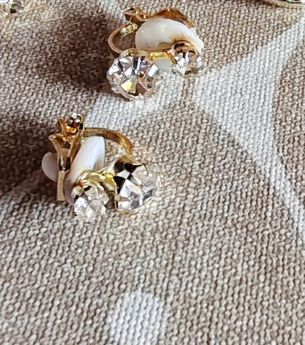 Retro silverstone earrings and brooch - Image 4