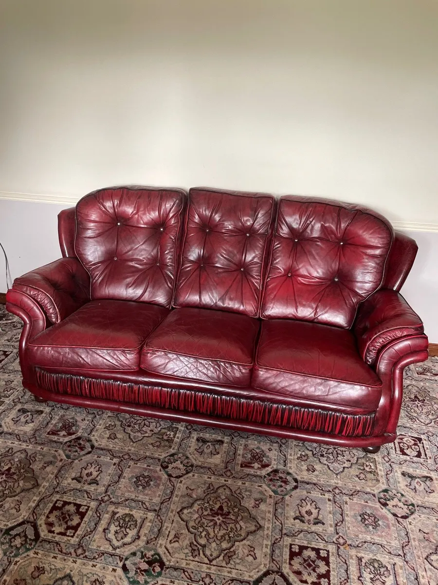 Three Seater, Leather Sofa - Image 4