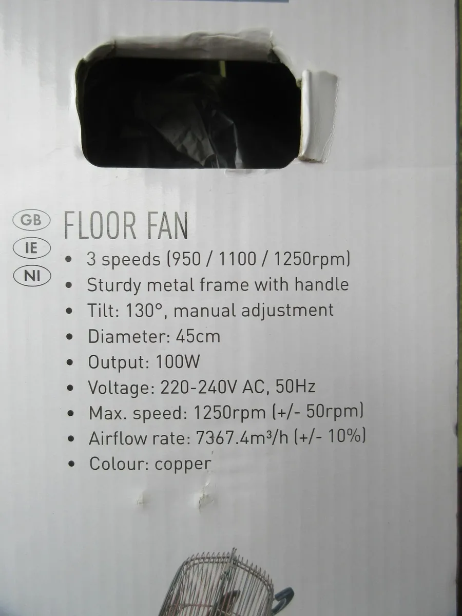 3-Speed Copper Floor Fan - Image 4
