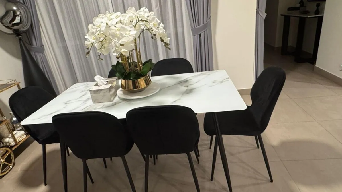 Dining table and chairs