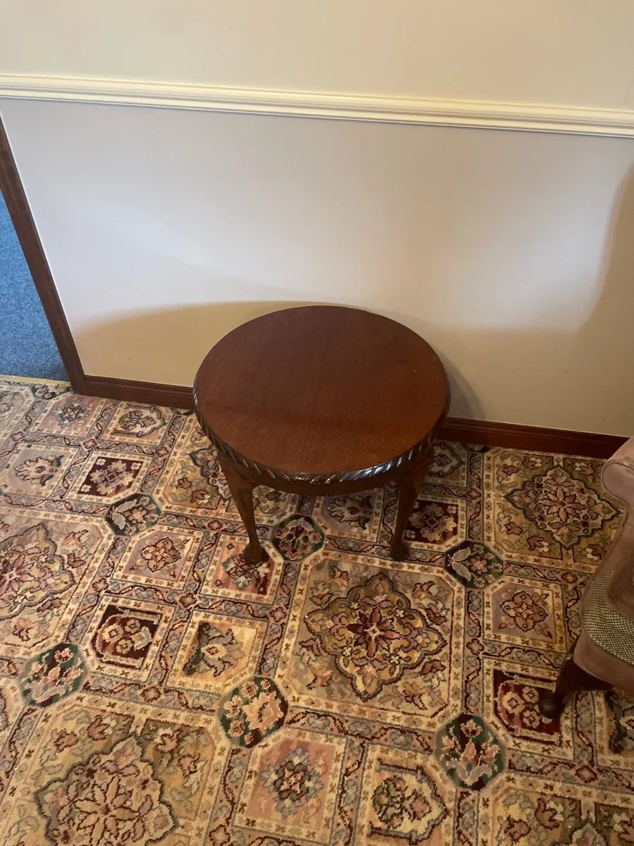 Circular Wooden Coffee Table - Image 1