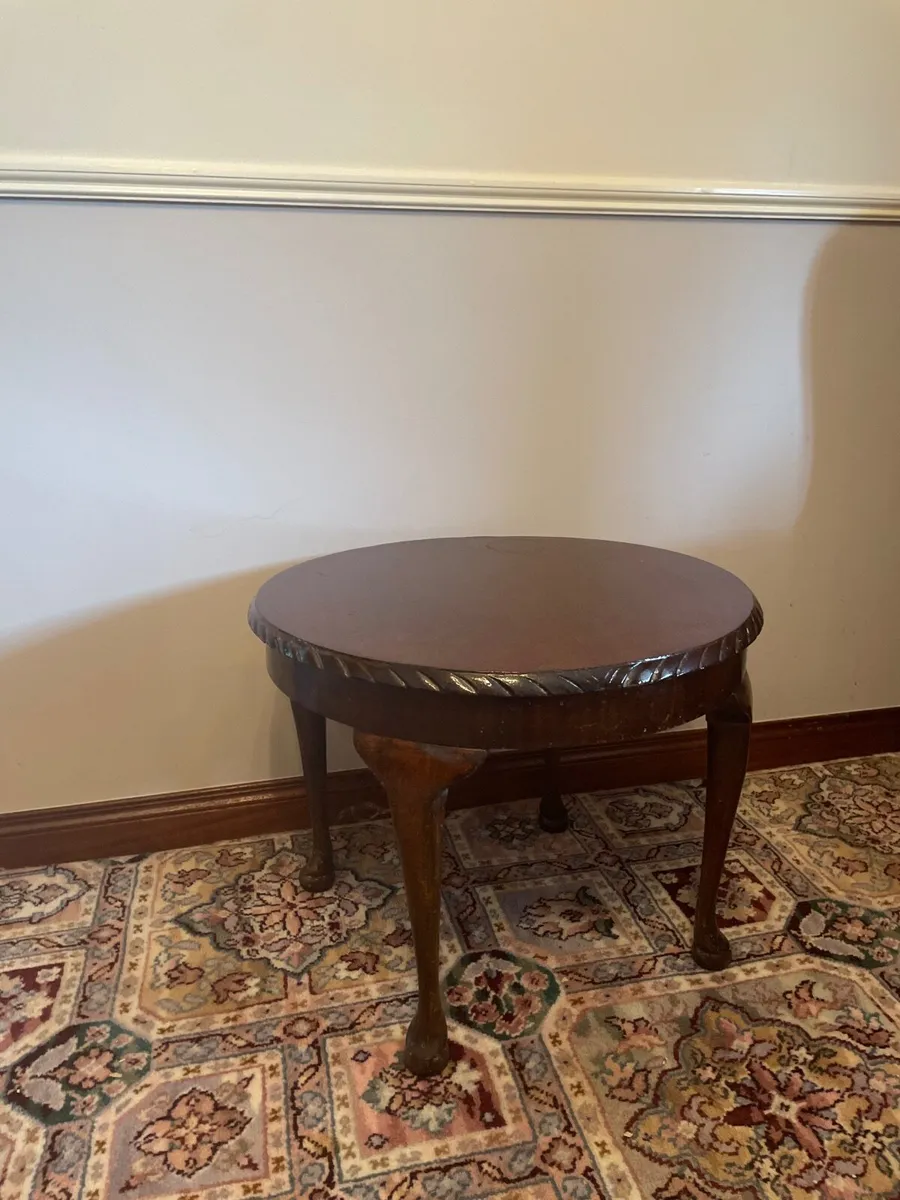 Circular Wooden Coffee Table - Image 2