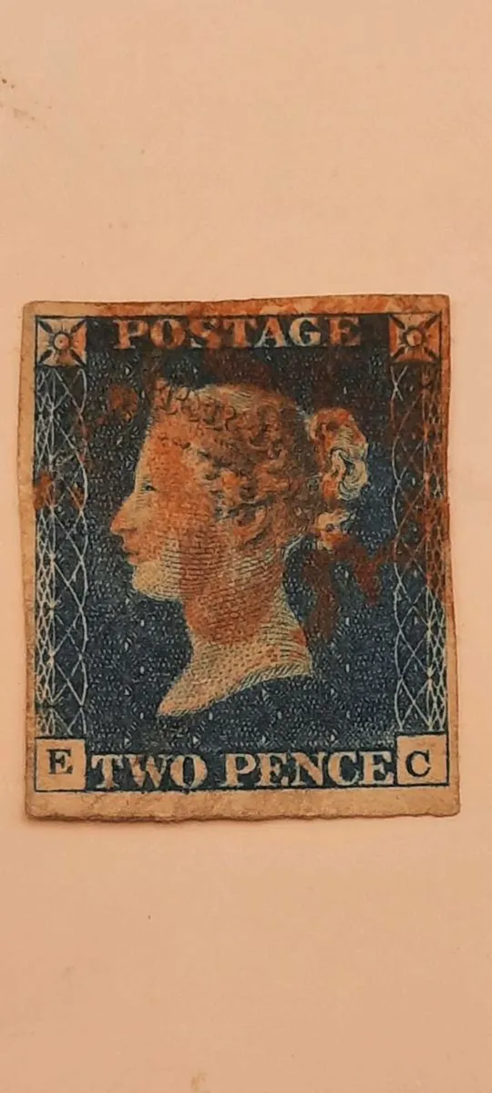 1840 2d Blue Stamp - Image 1
