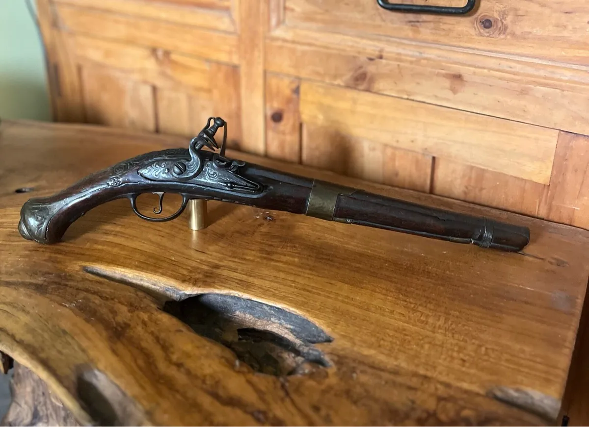 Antique Ottoman Kubar Flintlock Pistol - Image 1