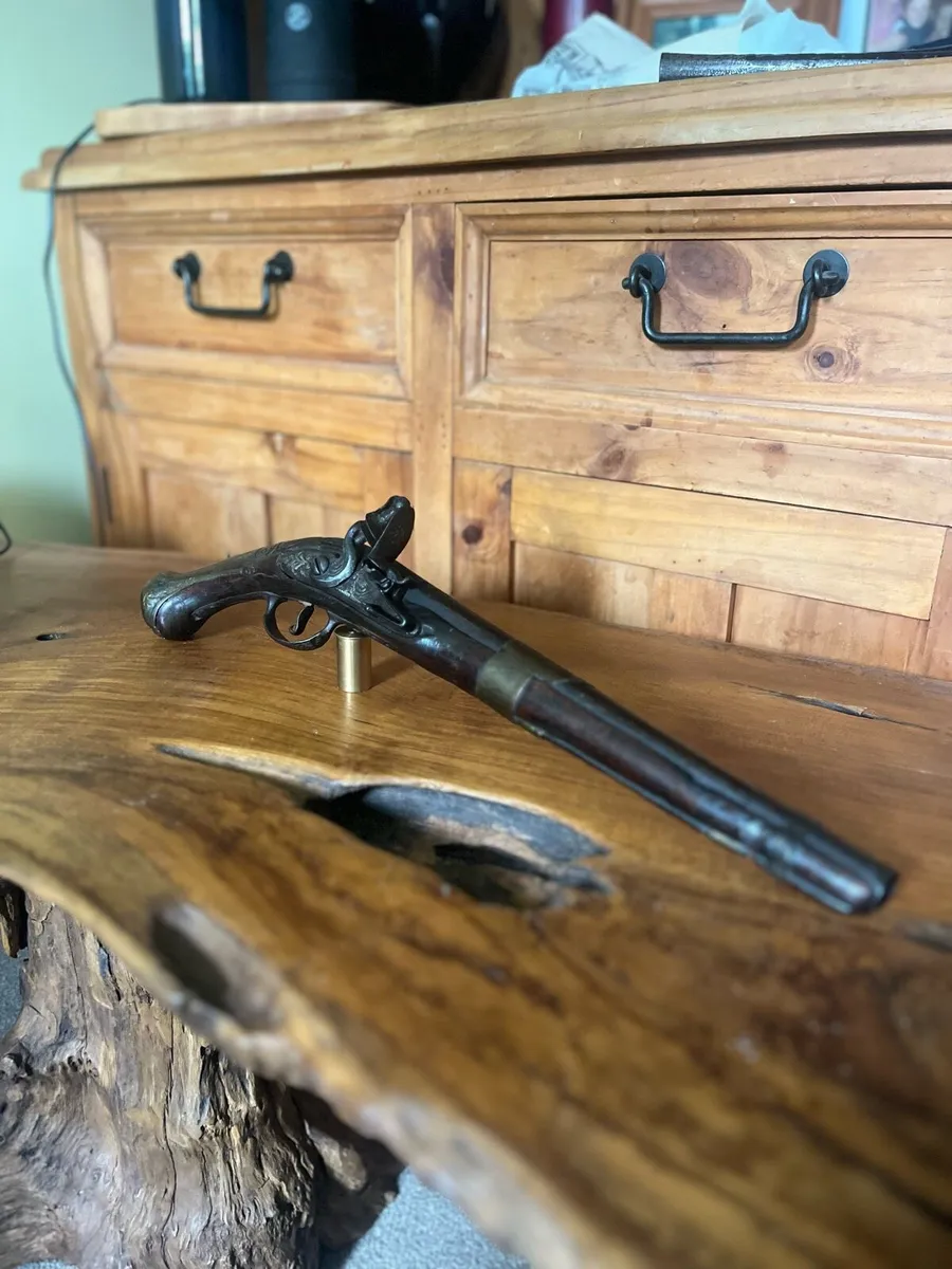 Antique Ottoman Kubar Flintlock Pistol - Image 2