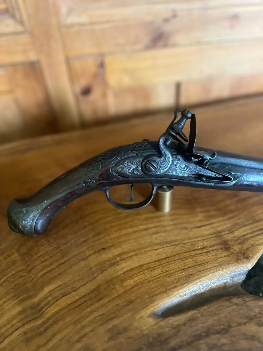 Antique Ottoman Kubar Flintlock Pistol - Image 3