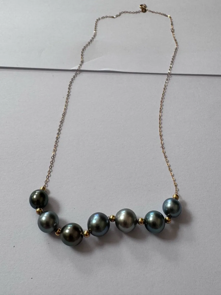 Natural South Sea pearl necklace and ear from 30 - Image 3