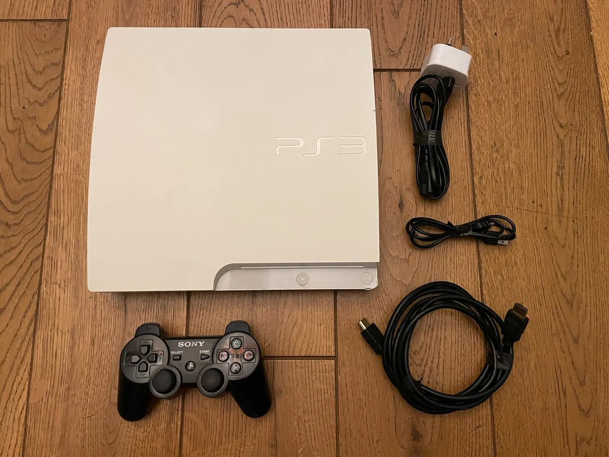 Modded PS3 Hen Rare White Console - Image 1