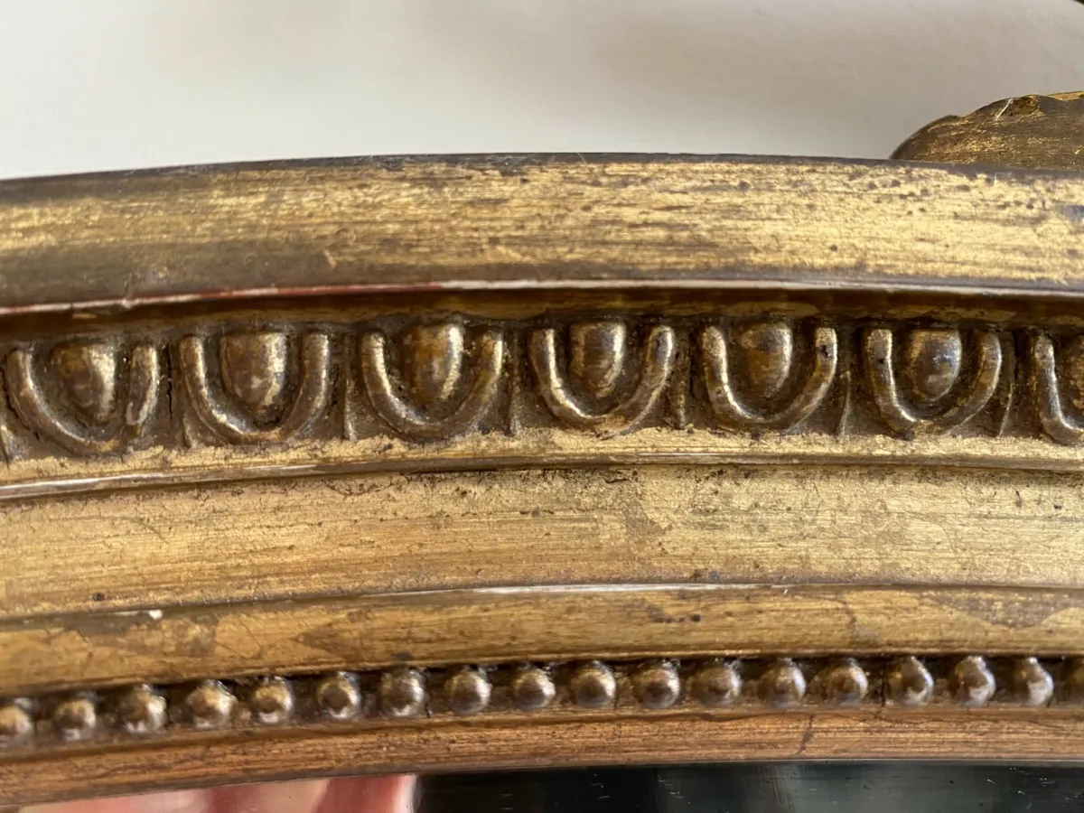 George III style oval overmantel mirror. - Image 3