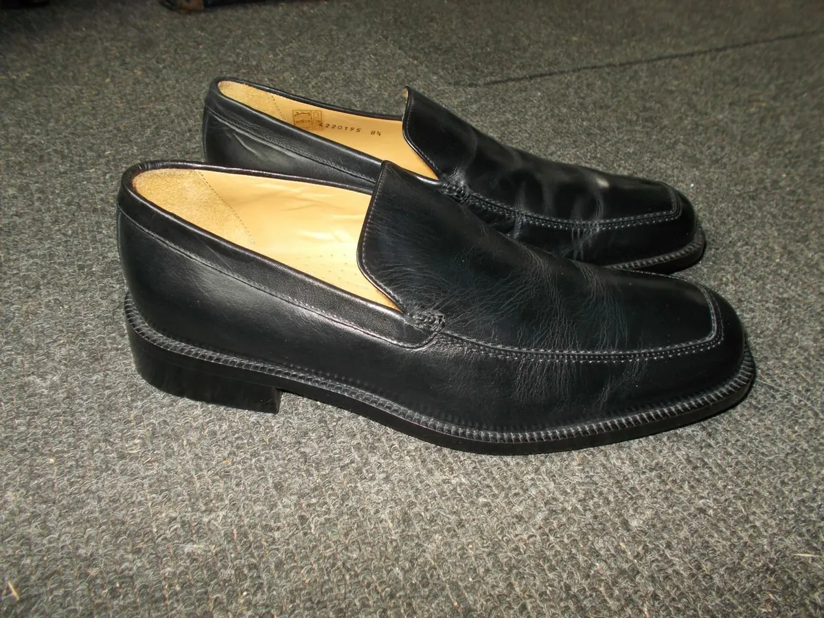 Men's Black Leather Loafers **NEW** - Image 3