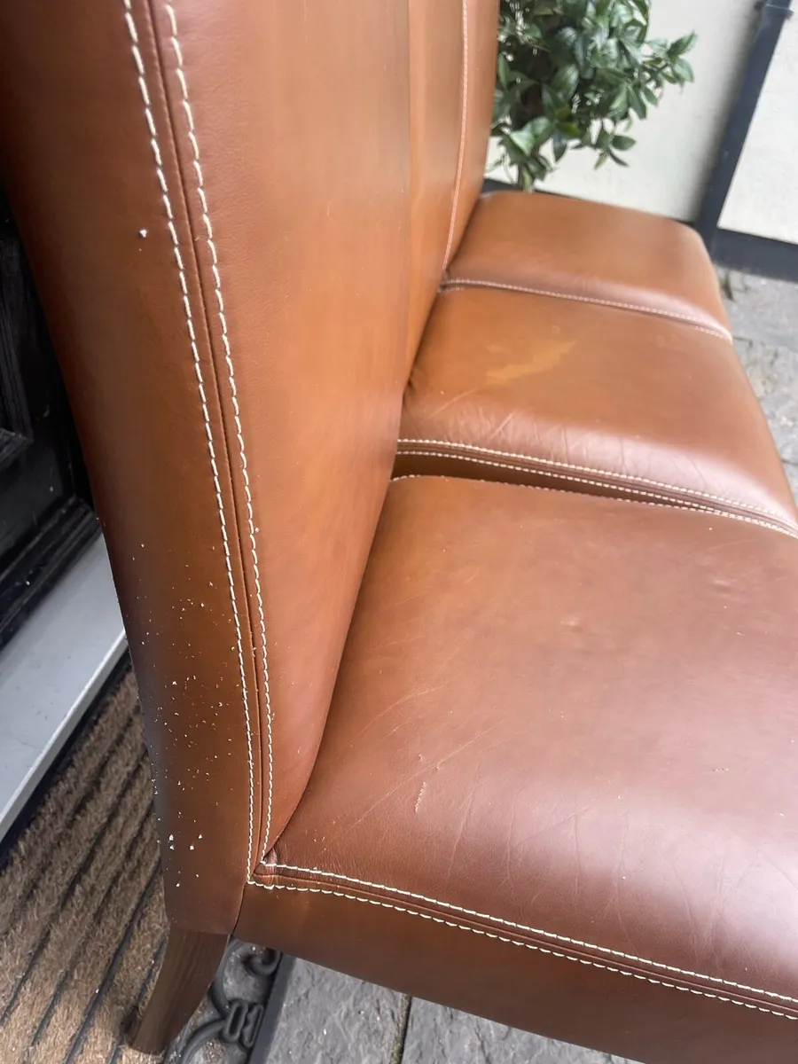 4 x Serious Quality Leather Kitchen Dining Chairs - Image 3