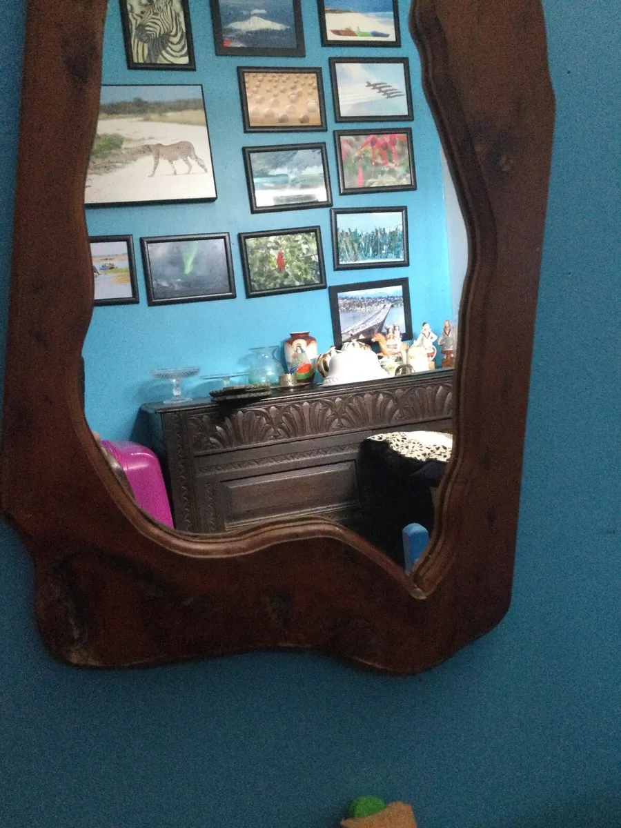 Retro Driftwood Framed Mirror - Image 3
