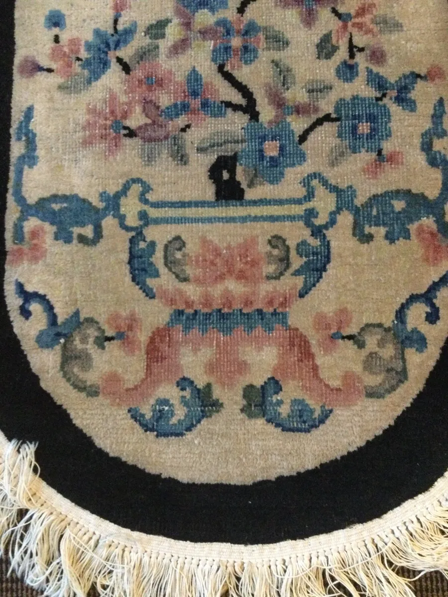 Pair Vintage Chinese Rugs - Image 2