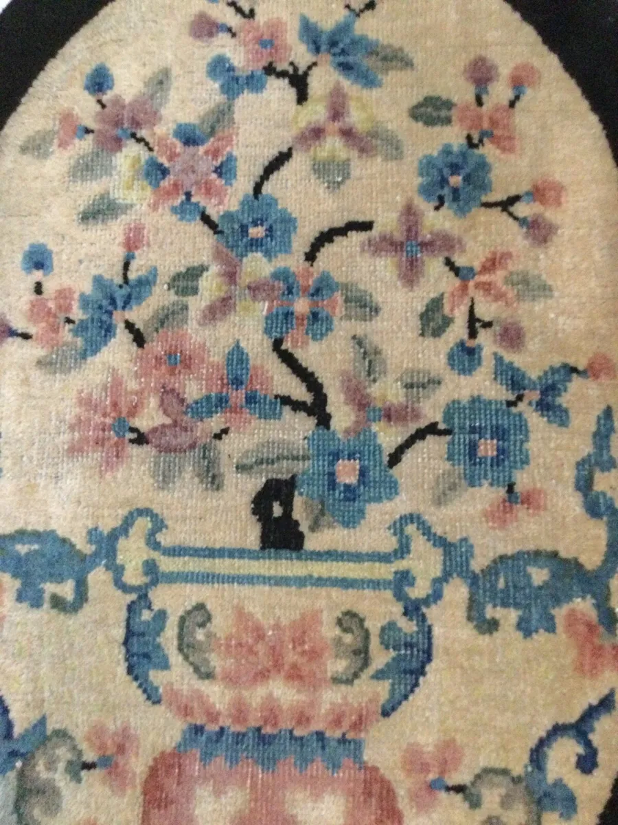 Pair Vintage Chinese Rugs - Image 3