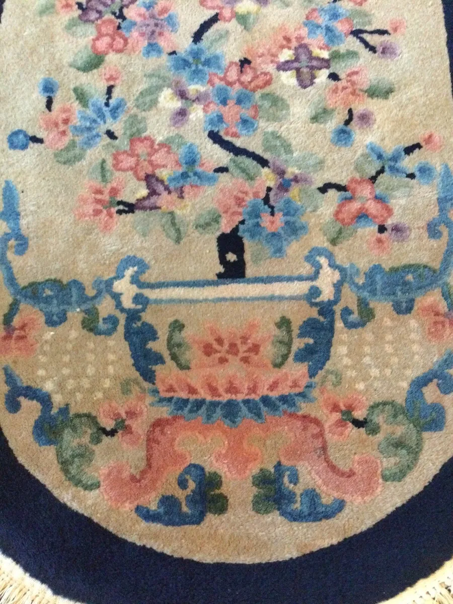 Pair Vintage Chinese Rugs - Image 4