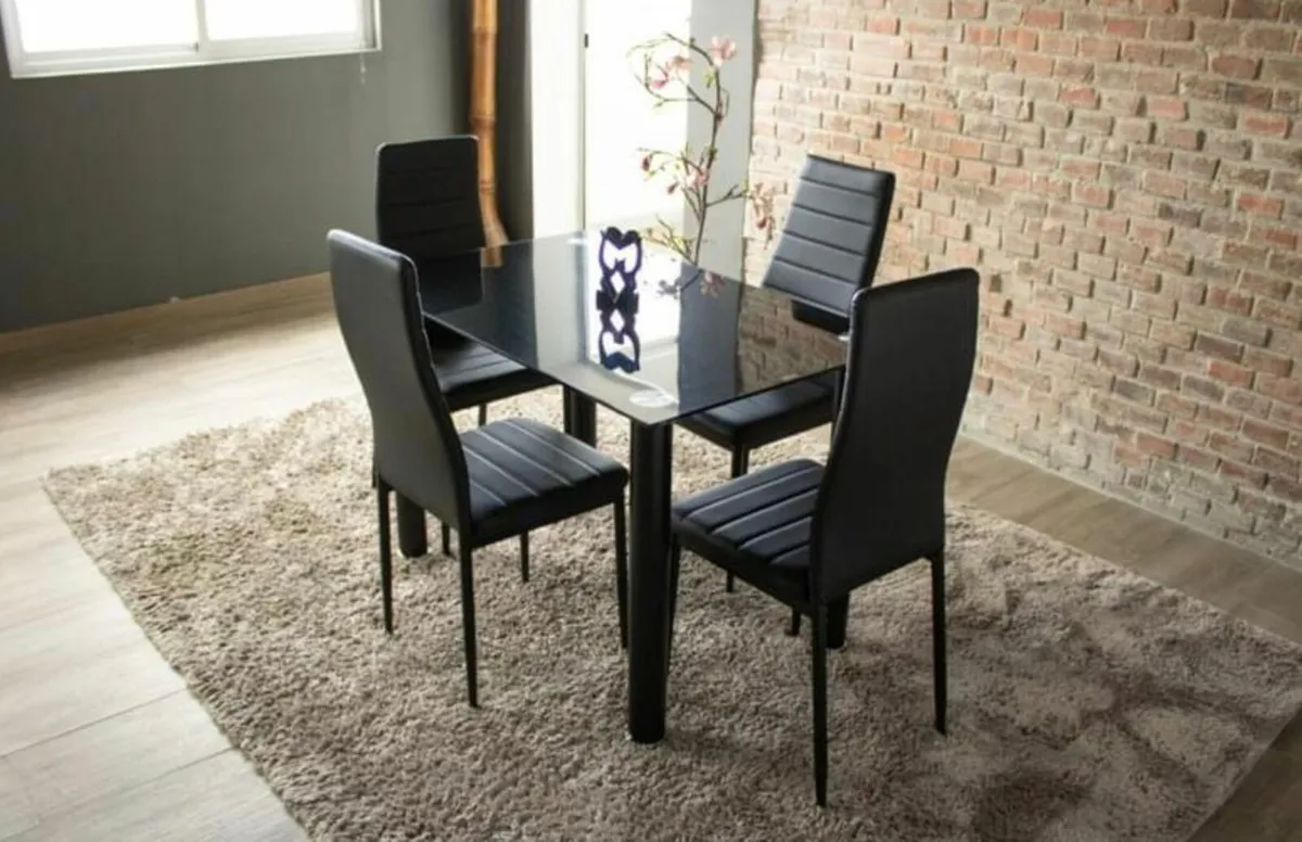 Glass Dining Table Set 4 chairs Free delivery - Image 3