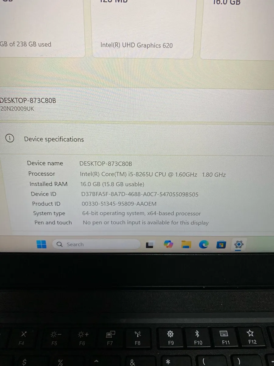 Lenovo Thinkpad T490 i5 16-256 w11 pro - Image 4