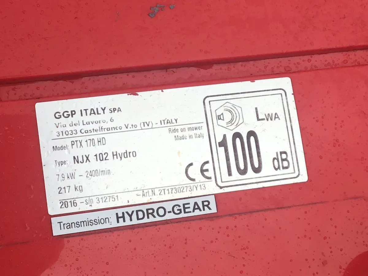 Castlegarden 16/5HP ride on lawnmower year 2016 - Image 3