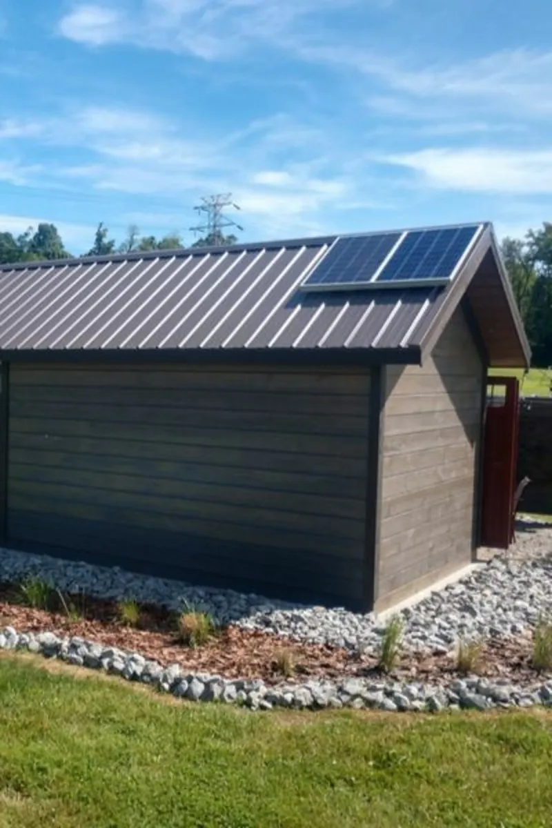 12V 100W solar panel kit for shed lighting - Image 2