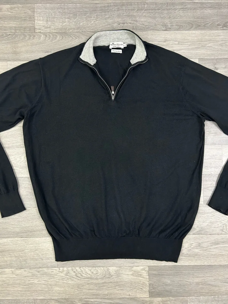 Peter Millar Silk Blend Half Zip Jumper Mens Large - Image 2