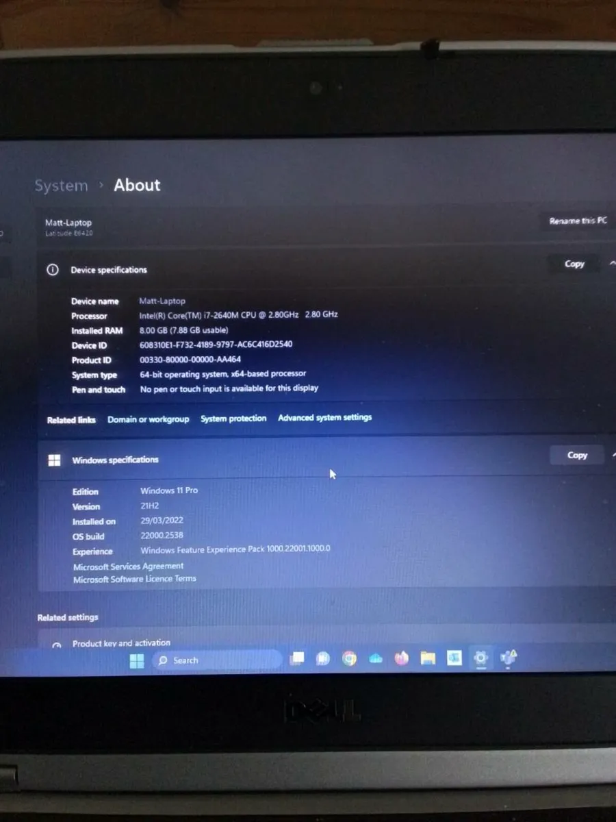 Dell Latitude Core i7 for sale - Image 2