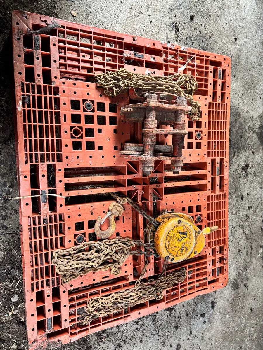 Girder trolly and chain block winch 2T/1.5T - Image 1