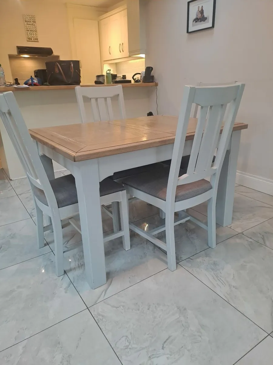 Dining table and chairs collection only - Image 1
