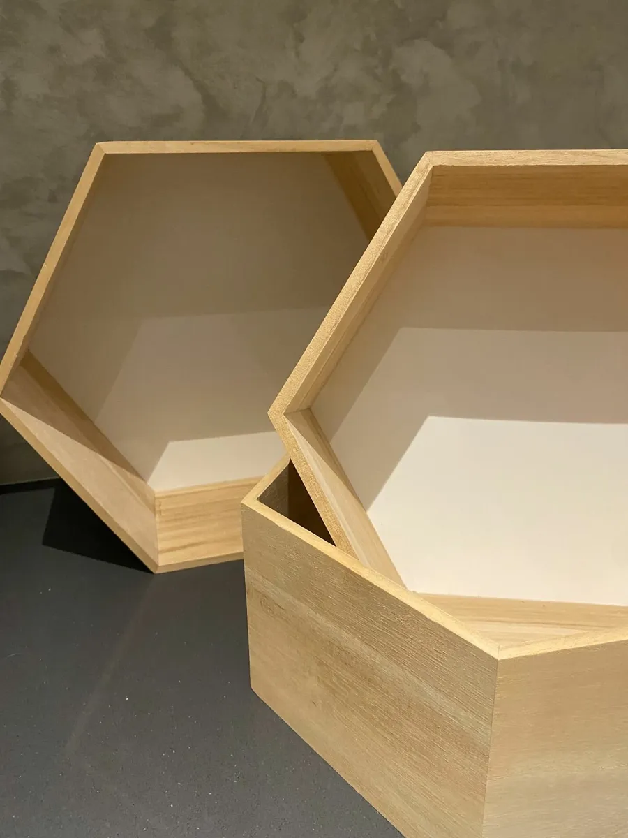 Set Of Three Hexagonal Shelves - Image 1