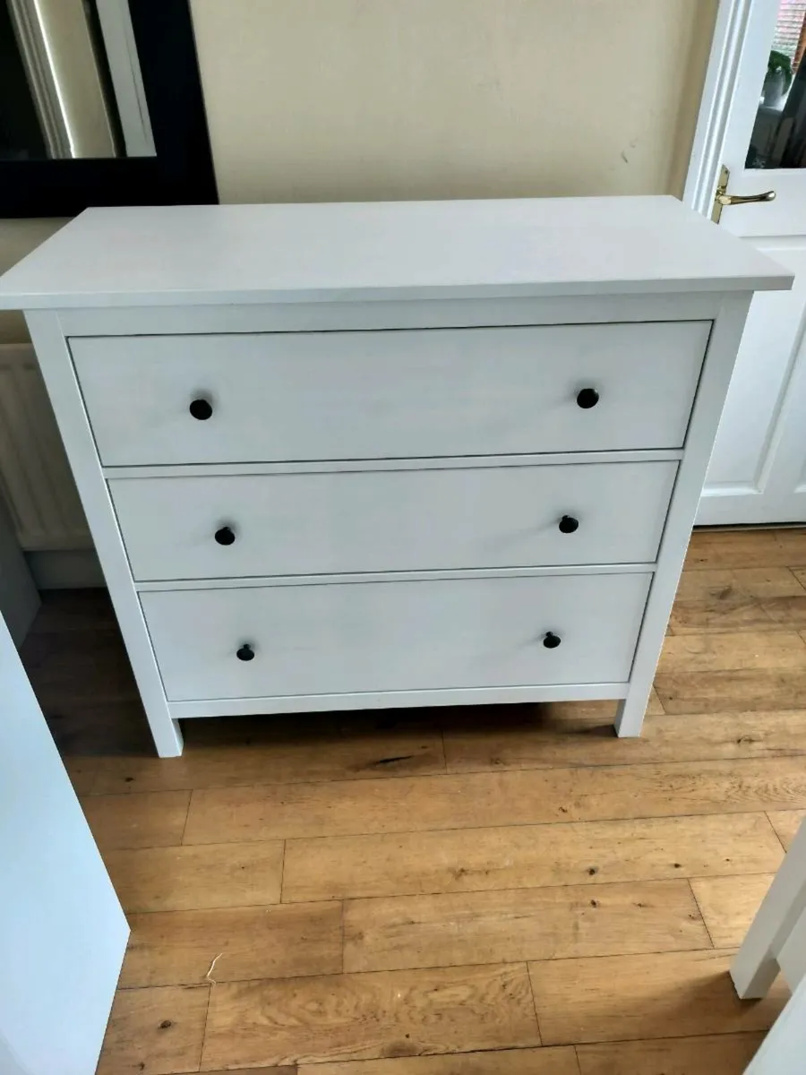 Chest of 3 drawers Hemnes white - Image 1
