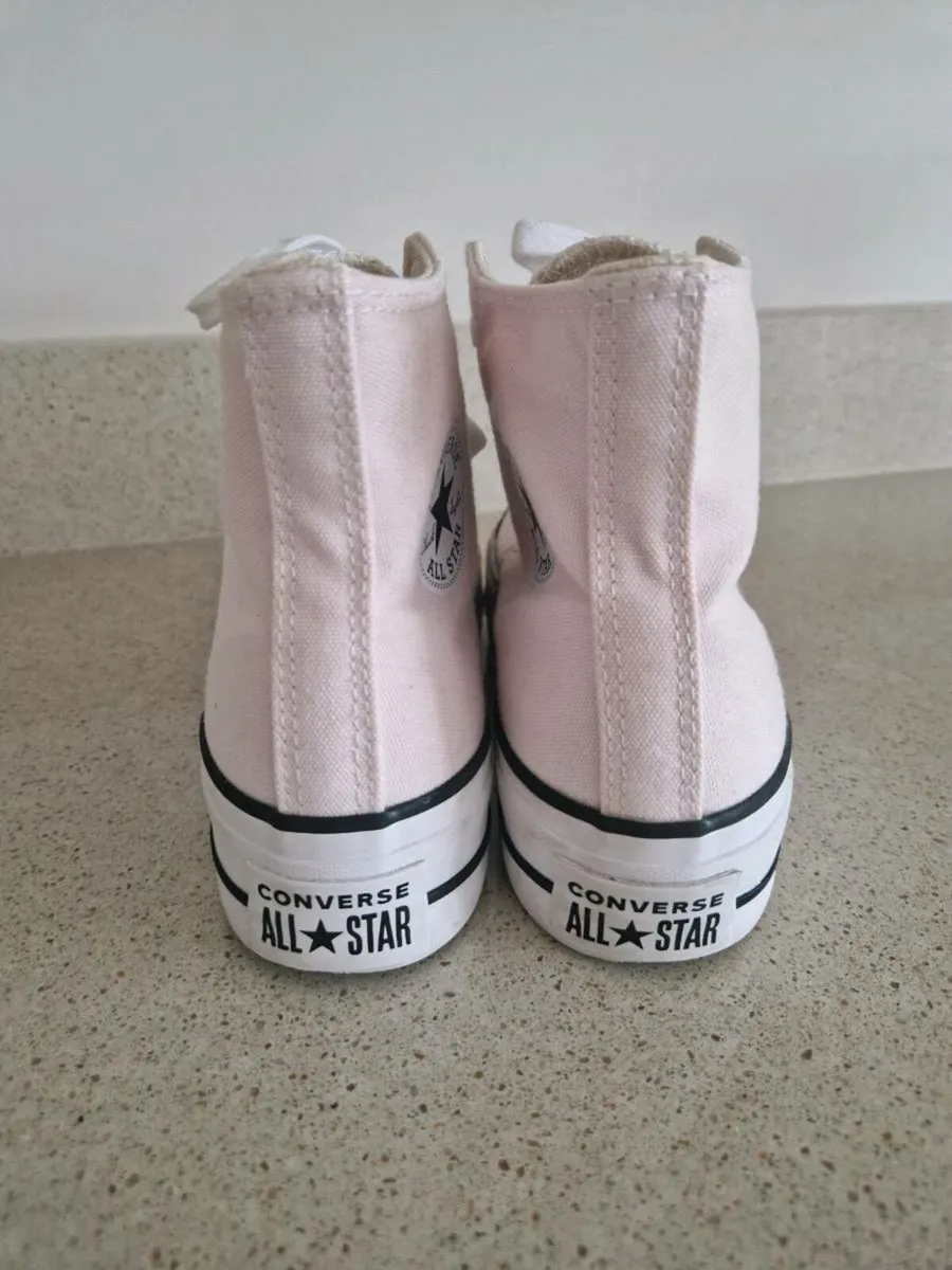 Pink Platform Hightop Converse Size 3 (EU35) - Image 2