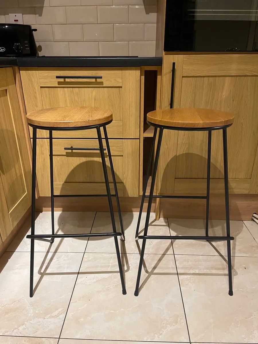 Wooden Bar Stools - Image 1