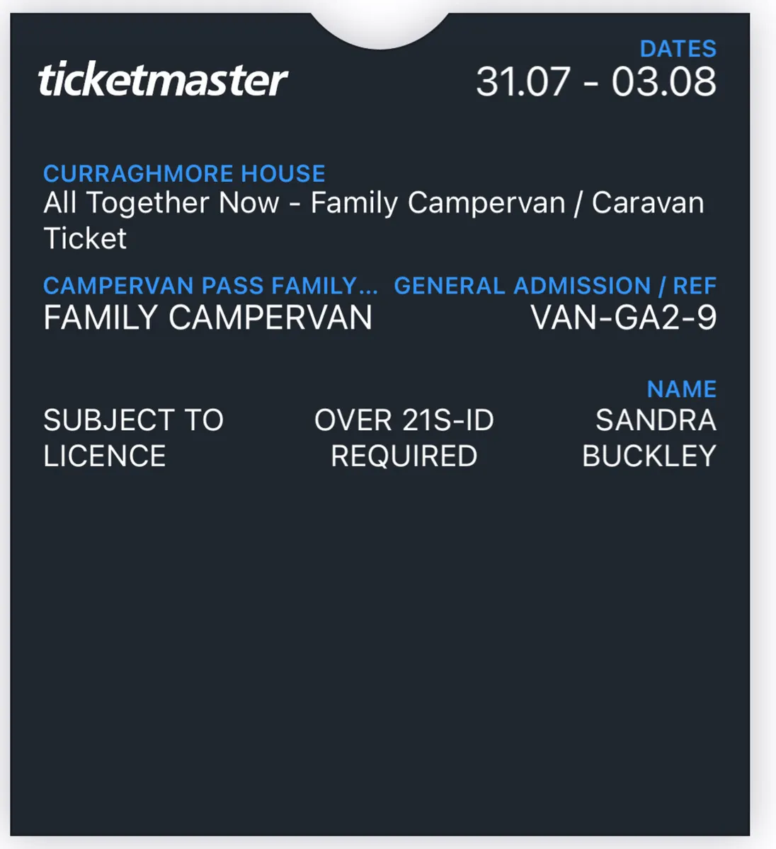ATN 2025 Family Caravan/Campervan weekend ticket