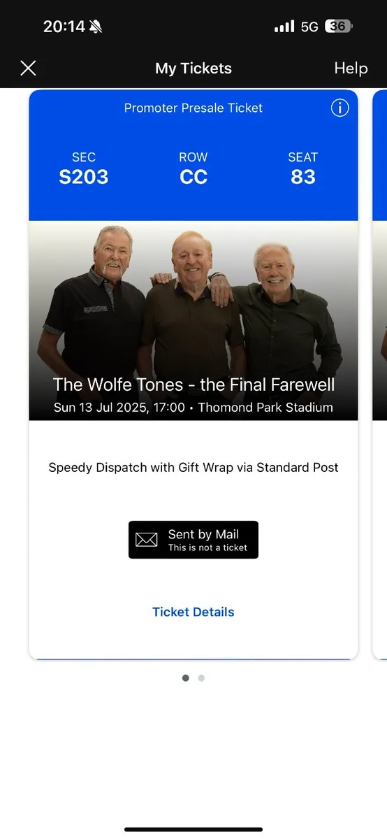 Concert tickets