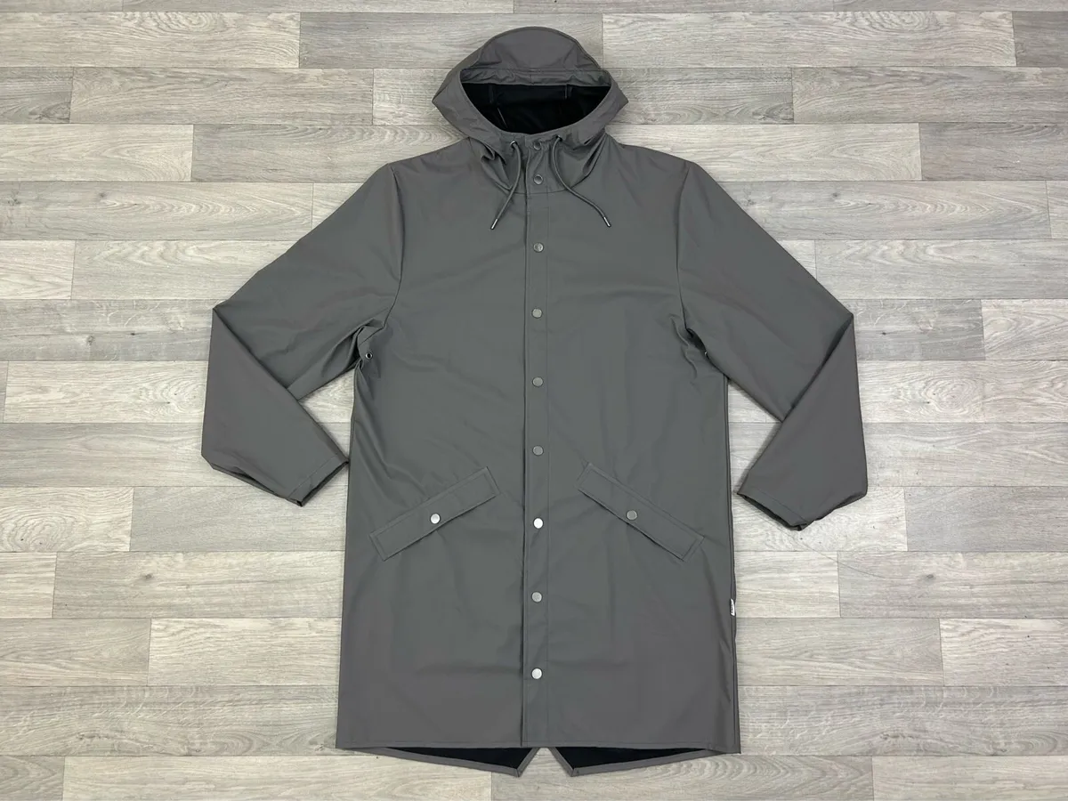 Rains Waterproof Long Jacket Rain Coat Mens Large - Image 1