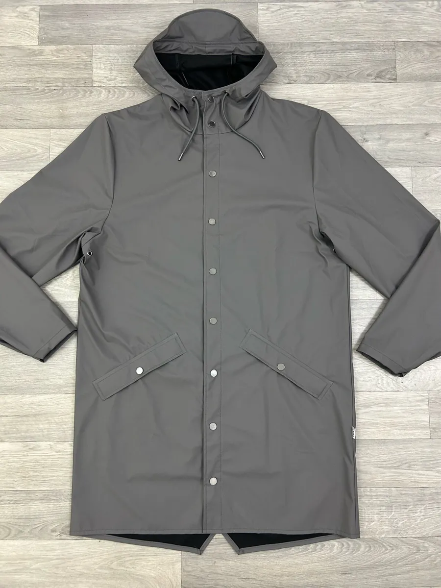 Rains Waterproof Long Jacket Rain Coat Mens Large - Image 2