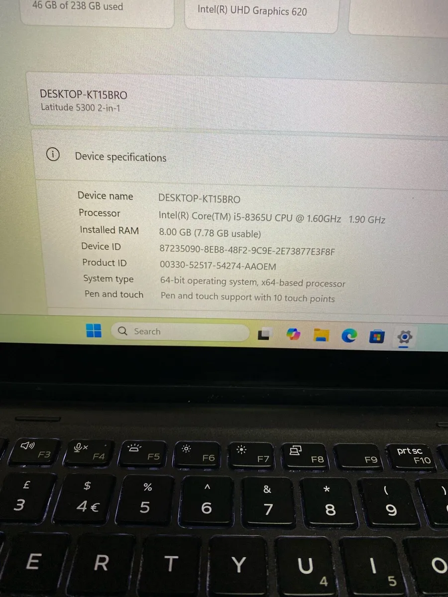 Dell 2n1 Touchscreen i5 8-256 win 11 pro - Image 4