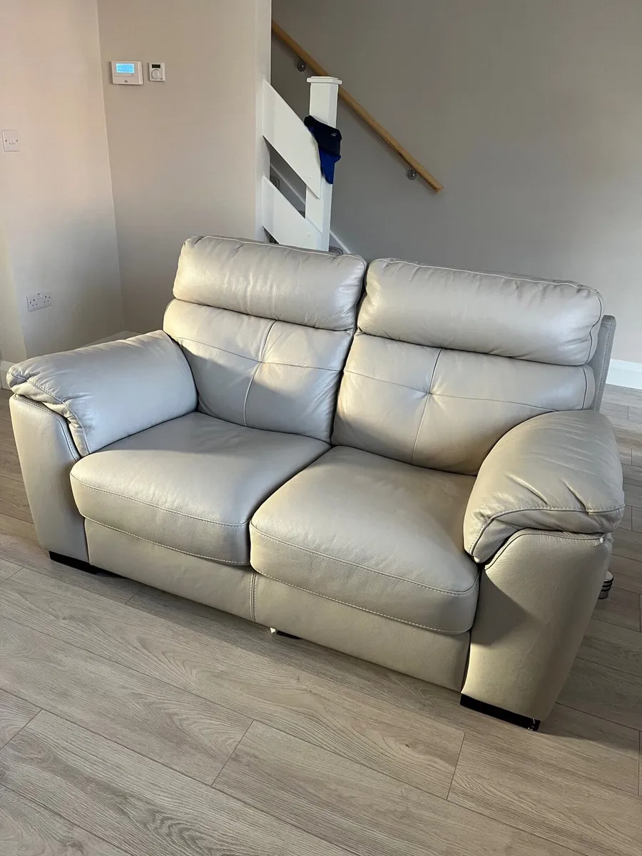 Sofa - 2 seater leather sofa - Image 1