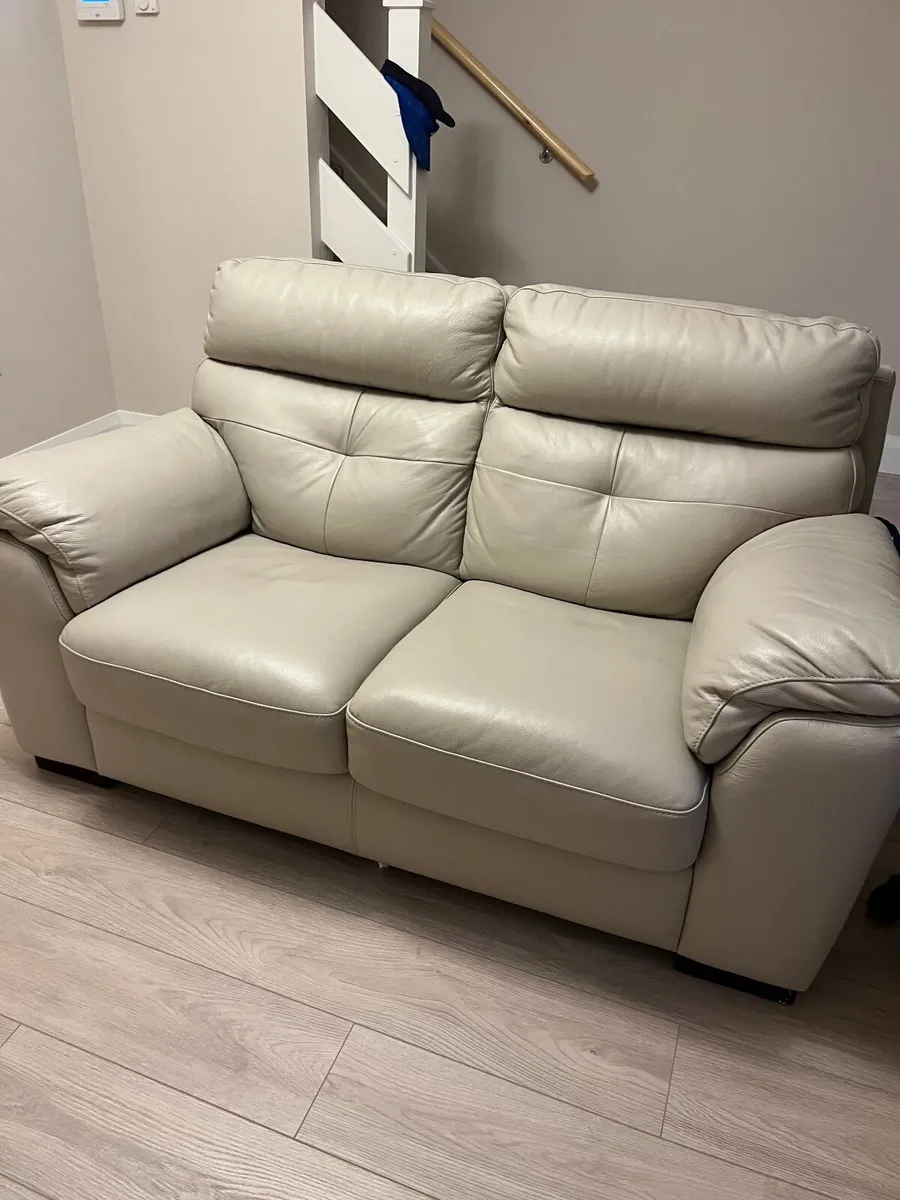 Sofa - 2 seater leather sofa - Image 4