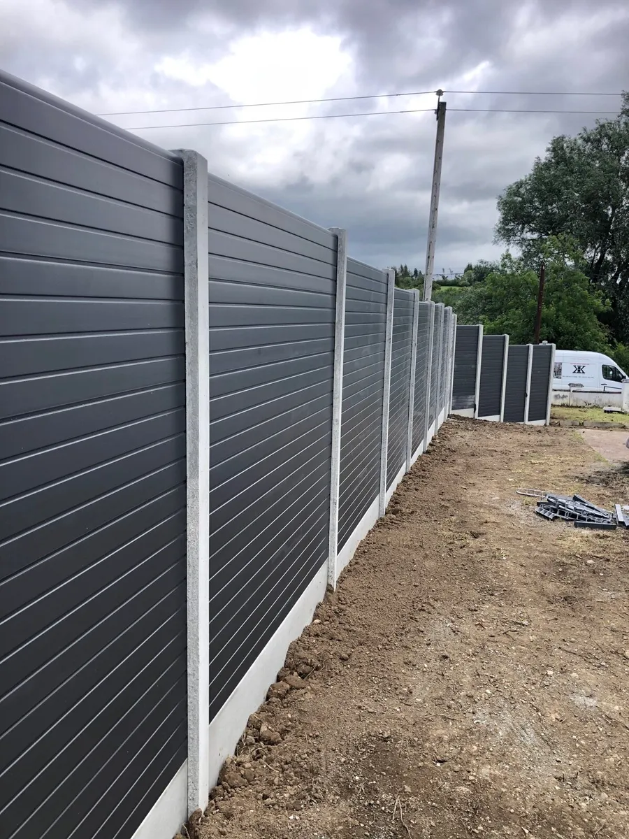 PVC fences, concrete Hposts - Image 1