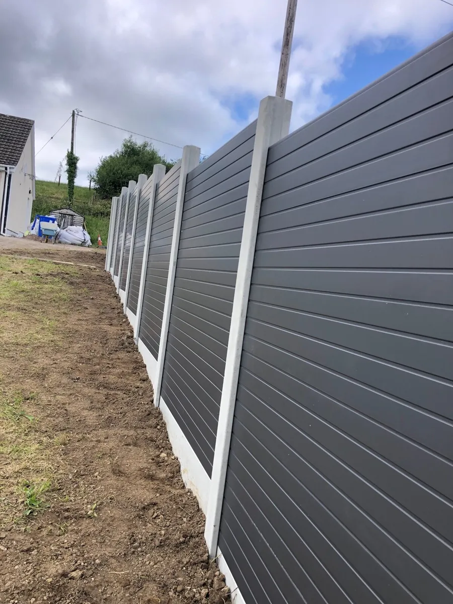 PVC fences, concrete Hposts - Image 3