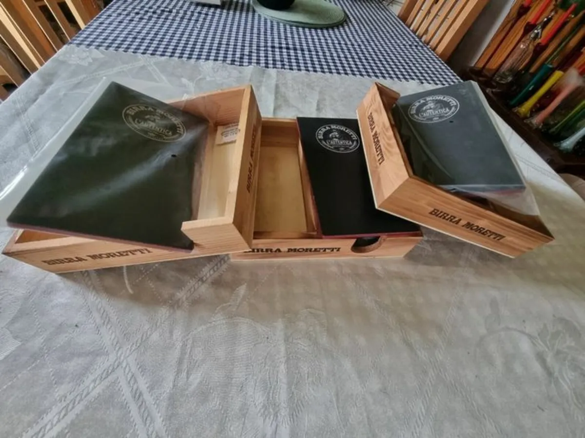 Eight wooden Birra Moretti boxes - Image 2