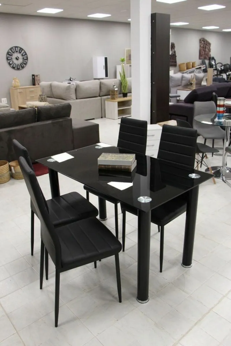 Glass Dining Table Set 4 chairs Free delivery - Image 2