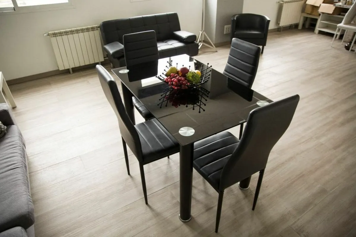 Glass Dining Table Set 4 chairs Free delivery - Image 4