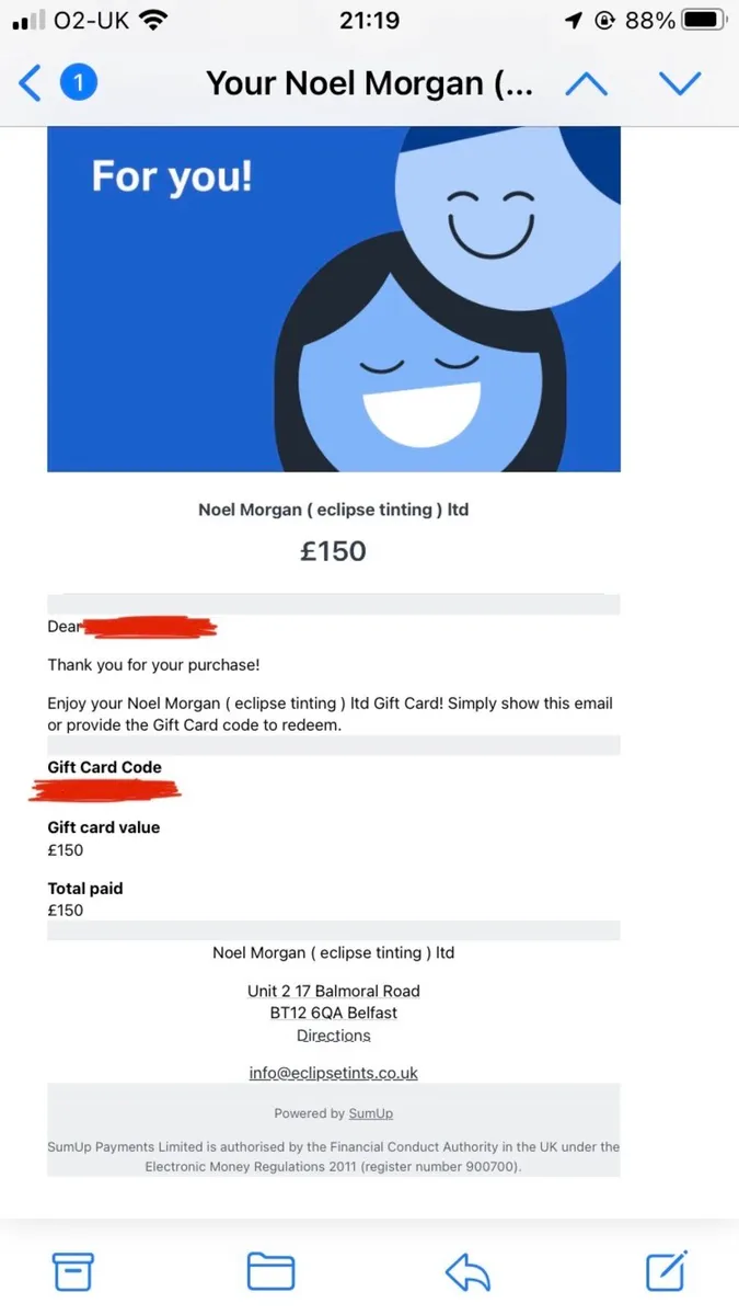 Window Tint Voucher - Eclipse Tints Belfast