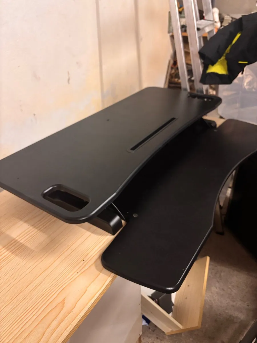 Two tiered standing/sitting table topper for desk - Image 1