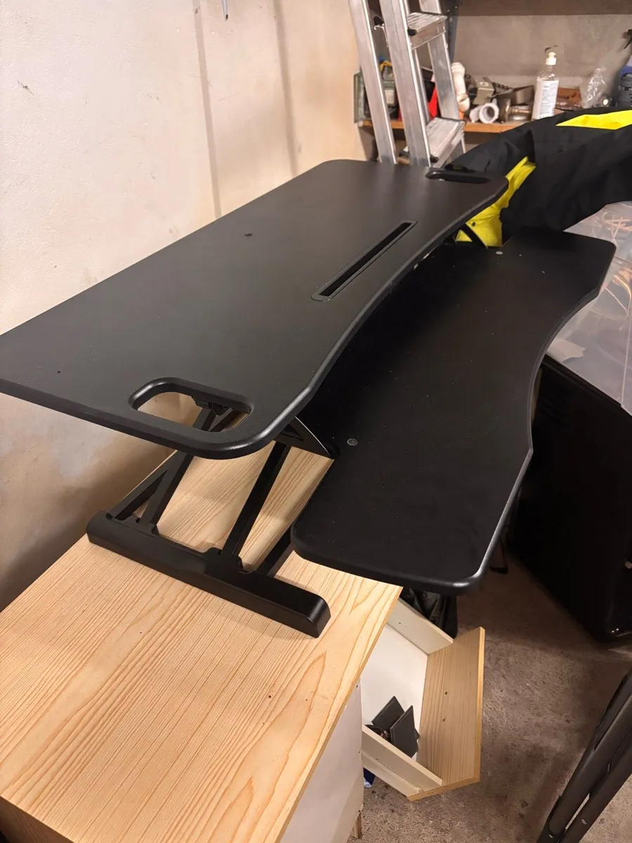 Two tiered standing/sitting table topper for desk - Image 2