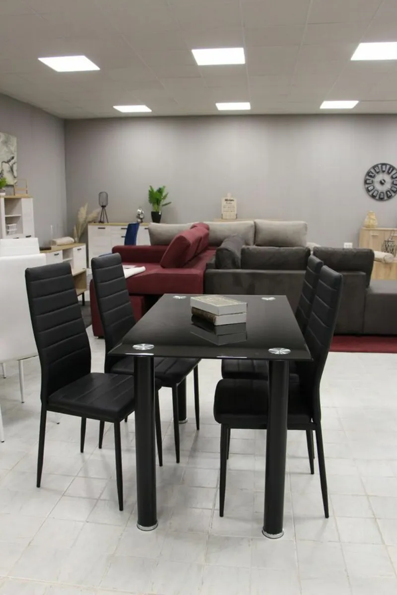 Glass Dining Table Set 4 chairs Free delivery - Image 1