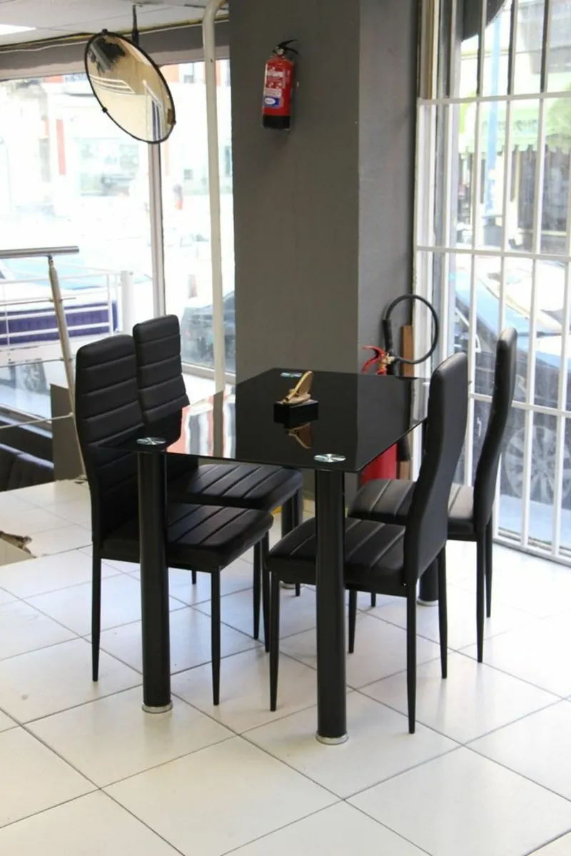 Glass Dining Table Set 4 chairs Free delivery - Image 2