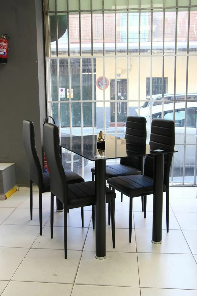 Glass Dining Table Set 4 chairs Free delivery - Image 4